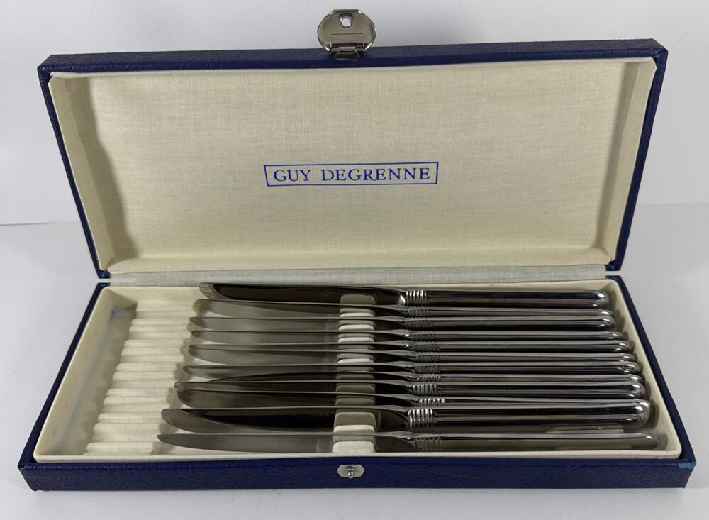 Set of 12 8” Guy Degrenne Knives - Flatware - Silverware - Excellent Condition